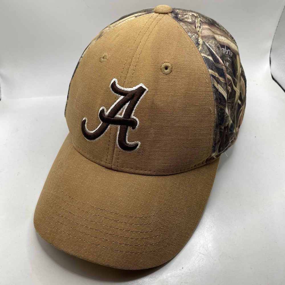 Alabama Crimson Tide Hat Camo Mossy Oak Shadow Grass SnapBack Russell Athletic
